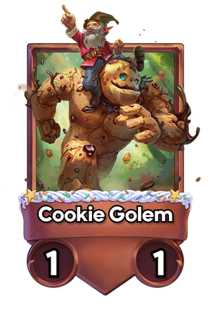 A Cookie Golem card.