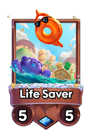 A Life Saver card.