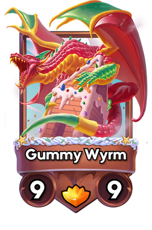 A Gummy Wyrm card.